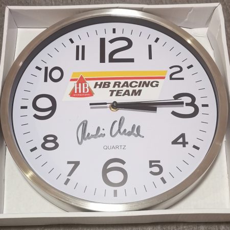 HB Racing Team Wanduhr signiert Rudi Stohl